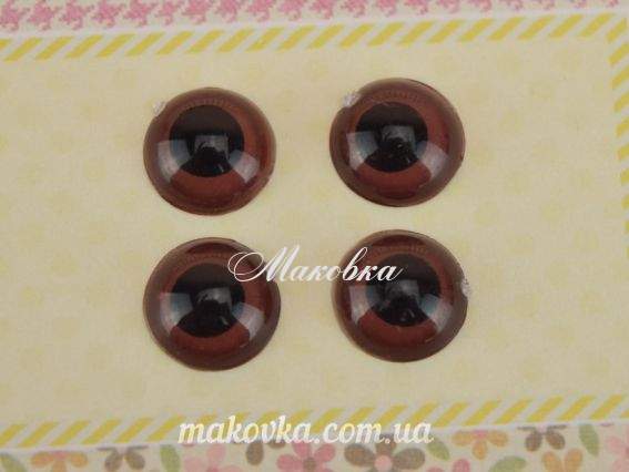 Глаза (зрачки) для кукол круглые 10 мм, КАРИЕ, 2 пары Глаза (зрачки) для кукол круглые 10 мм, КАРИЕ, 2 пары
