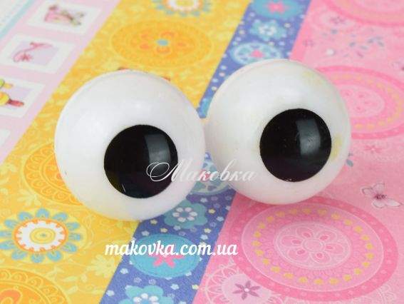Очі об'емні Дві Кулі 50*25мм , ніжка винт, 1 пара 41-002-50*25 Очі об'емні Дві Кулі 50*25мм , ніжка винт, 1 пара 41-002-50*25