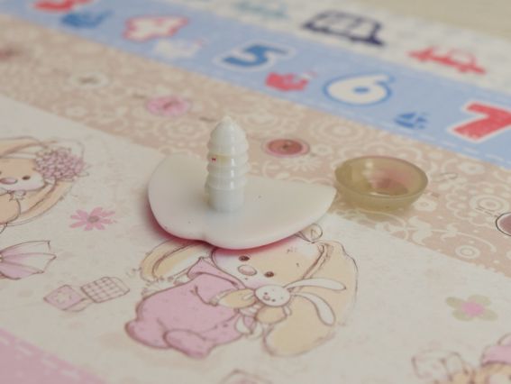 Очі Кролика мультяшні для іграшок, рожеві, гвинт, 25*15мм, суміщені