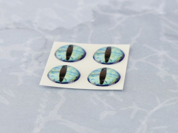 Блакитні Очі для іграшки змія, дракон, круглі 8 мм, 4 шт