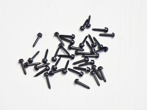 Глазки для игрушек, круглые с гладкой ножкой, диаметр 3мм, 5 пар