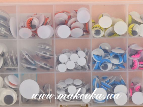 Набір Очі для іграшок, різні кольори та розміри, в органайзері, 27149 Camis-C