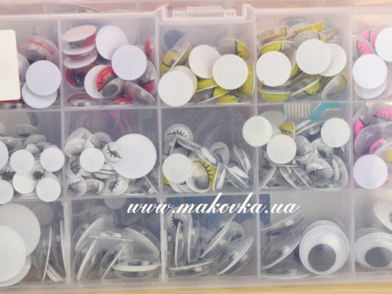 Набір Очі для іграшок, різні кольори та розміри, в органайзері, 27149 Camis-C