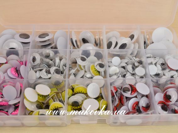 Набір Очі для іграшок, що рухаються, мікс, в органайзері, 27149 Camis-C