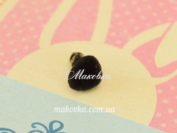 Носик для игрушек бархатный, 11х9 мм, треугольный, ЧЕРНЫЙ, 1 шт Носик для игрушек бархатный, 11х9 мм, треугольный, ЧЕРНЫЙ, 1 шт