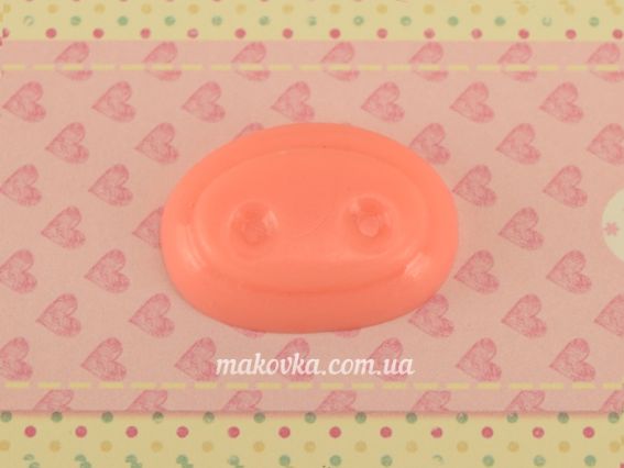 Носик для поросенка, пятачок, овальный 27х20мм, 1 шт Носик для поросенка, пятачок, овальный 27х20мм, 1 шт