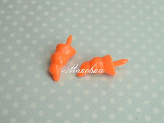 Ніс сніговика 22мм, помаранчевий 2 шт Ніс сніговика 22мм, помаранчевий 2 шт