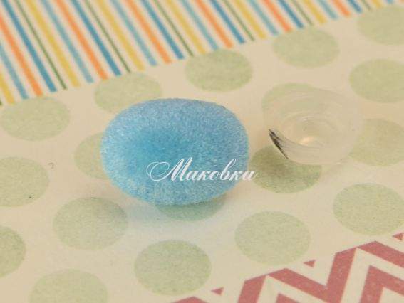 Носик для іграшок оксамитовий Блакитний, 10*14мм, овальний , 1 шт Носик для іграшок оксамитовий Блакитний, 10*14мм, овальний , 1 шт