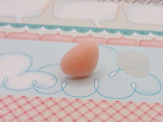 Носик для іграшок оксамитовий, 14*18 мм, Персиковий, 1 шт Носик для іграшок оксамитовий, 14*18 мм, Персиковий, 1 шт