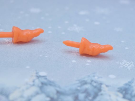 Носы для игрушек Морковки снеговика, длина 1,7 см, 2 шт. пластик заготовка для игрушки