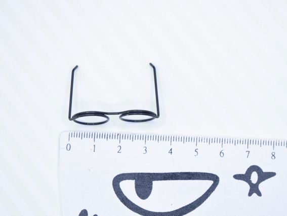 Очки для игрушек, проволочные, цвет Черный, размер 35*24 мм