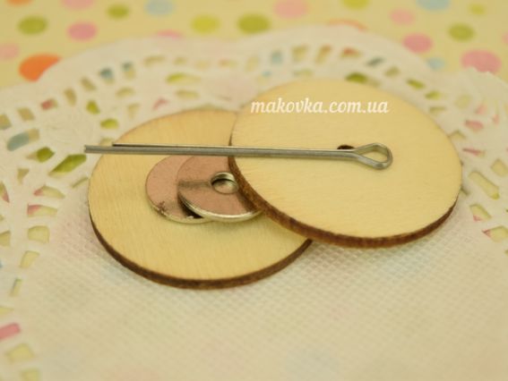 Дерев'яний Суглоб з О-шплинтом для ляльок та іграшок, 30 мм,