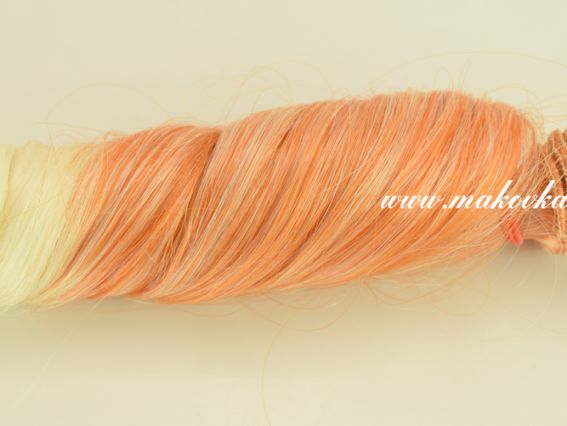 Волосы для куклы ОМБРЕ ВИТЫЕ ЛОКОНЫ рыже-молочные, длина 15 см №18 Волосы для куклы ОМБРЕ ВИТЫЕ ЛОКОНЫ рыже-молочные, длина 15 см №18