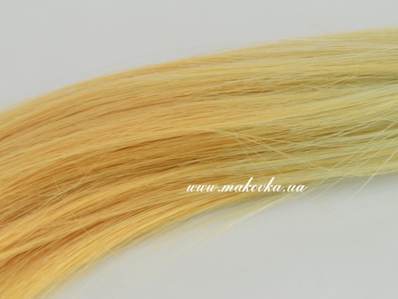 Лялькові волосся Пряме ОМБРЕ солом'яно-пшеничні, 15см / ок.1м, 570414, №25