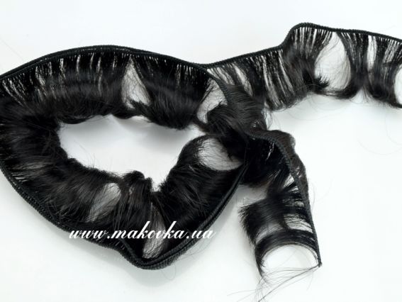 Волосы для куклы КОРОТКИЕ черные, длина 3,5 см, 80-90 см №16 Волосы для куклы КОРОТКИЕ черные, длина 3,5 см, 80-90 см №16