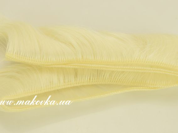 Волосы для куклы КОРОТКИЕ кремовые, длина 3,5 см, 80-90 см №19