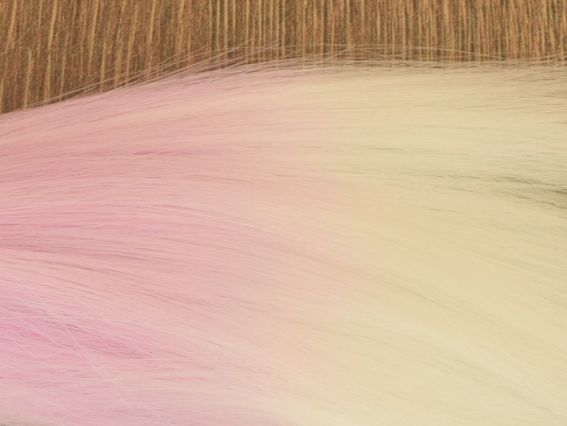 Лялькові волосся Пряме ОМБРЕ  кремово-рожевий колір, 15см / ок.1м, 570414, №51