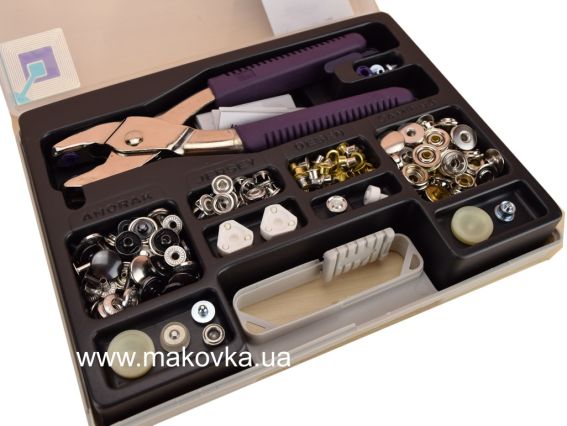 Набор для установки кнопок и люверсов Vario-Plus базовый, Prym 651 420 Набор для установки кнопок и люверсов Vario-Plus базовый, Prym 651 420