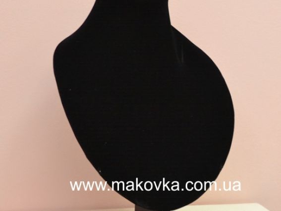 Подставка для ожерелий бархатная, бюст, 20.5x27.5 см Подставка для ожерелий бархатная, бюст, 20.5x27.5 см