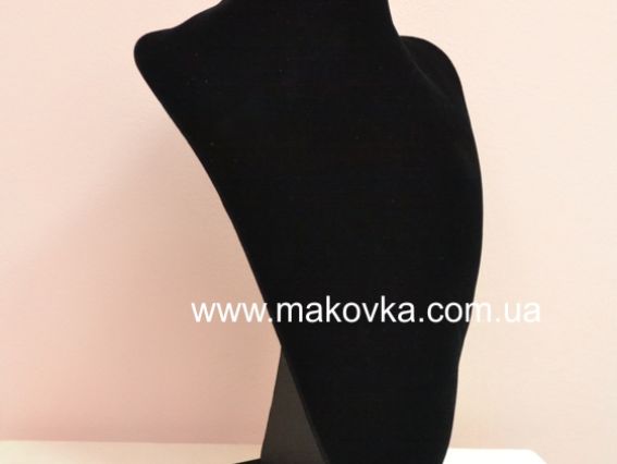 Подставка для ожерелий бархатная, бюст, 17.50x28 см Подставка для ожерелий бархатная, бюст, 17.50x28 см