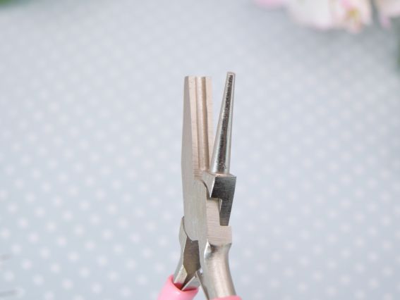 Круглогубцы с пазом ювелирные 12см с цветными ручками