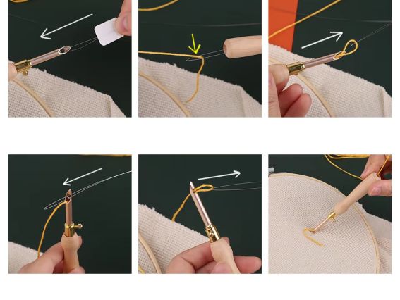 Набір для килимової техніки , ручка та 9 насадок