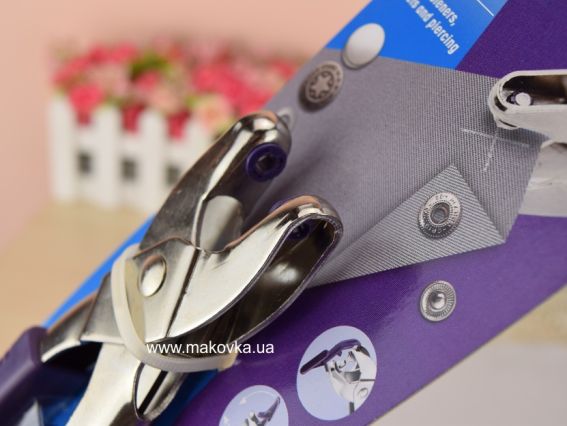 Щипці Vario c насадками для пробивання отворів 3 і 4 мм, для встановлення кнопок та люверсів Prym (390 900)