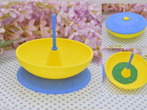 Спінер великий Синій із жовтим СПБ-001 Крутьбіс , d 13,5 см  Спінер великий Синій із жовтим СПБ-001 Крутьбіс , d 13,5 см