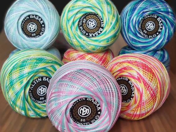 Пряжа Altin Basak Ирис Меланж нитки для вязания (хлопок) 