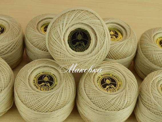 Ирис №70 Oren Bayan моток 20 г бежевый хлопок для кружев