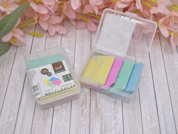 Разноцветные мелки, 4 шт. в пластиковой коробочке, JYOTI 36770