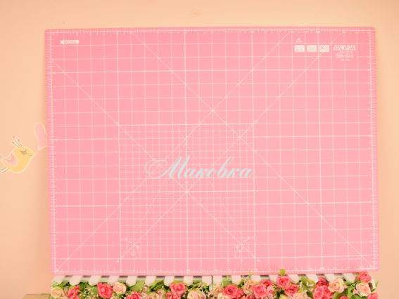 Мат для резки (пэтчворка) самовосстанавливающийся 60х45 см RM-IC-S Pink Розовый, OLFA Мат для резки (пэтчворка) самовосстанавливающийся 60х45 см RM-IC-S Pink Розовый, OLFA