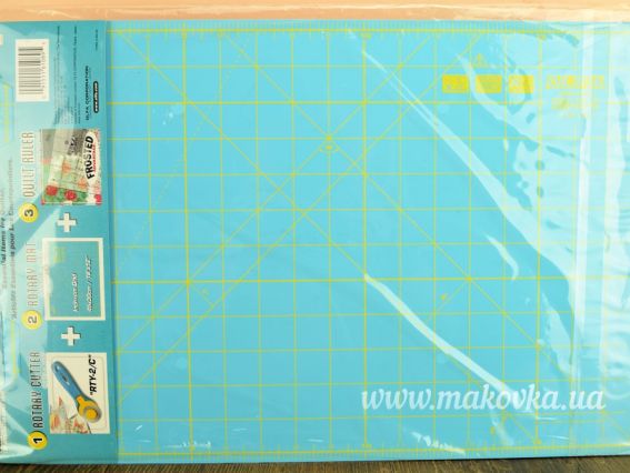  RTY-2C/STQR-RC Набор для петчворка голубой нож 45мм, мат линейка см, OLFA