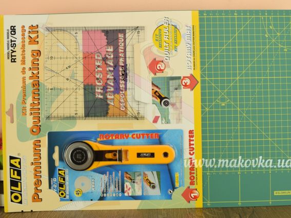 Набір для печворку RTY-ST / QR мат, ніж 45 мм, лінійка СМ, OLFA Набір для печворку RTY-ST / QR мат, ніж 45 мм, лінійка СМ, OLFA