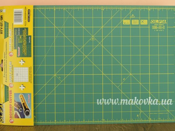 RTY-ST / QR Набір для петчворк ніж 45мм, мат лінійка см, OLFA