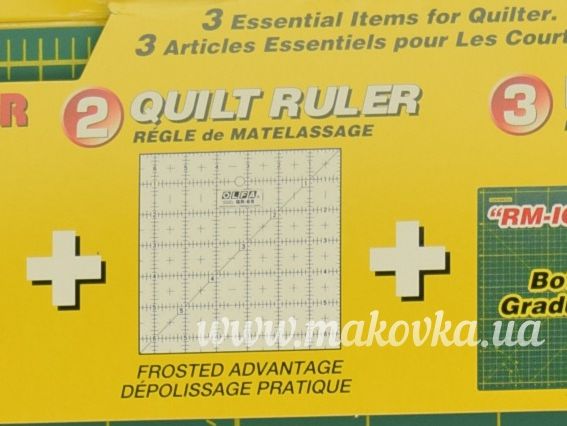 RTY-ST / QR Набір для петчворк ніж 45мм, мат лінійка см, OLFA