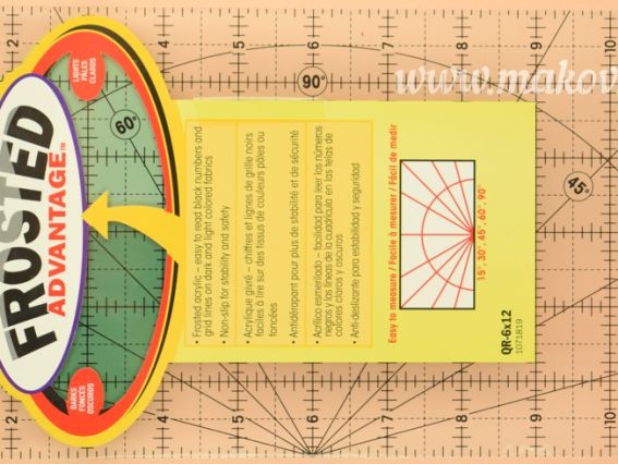 Линейка для петчворка 15,2х30,5 см, QR-6х12, OLFA (дюйм) Линейка для петчворка 15,2х30,5 см, QR-6х12, OLFA (дюйм)