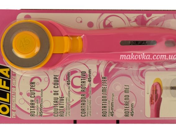 Раскройный дисковый нож 45 мм розовый RTY-2-C Pink, OLFA Раскройный дисковый нож 45 мм розовый RTY-2-C Pink, OLFA