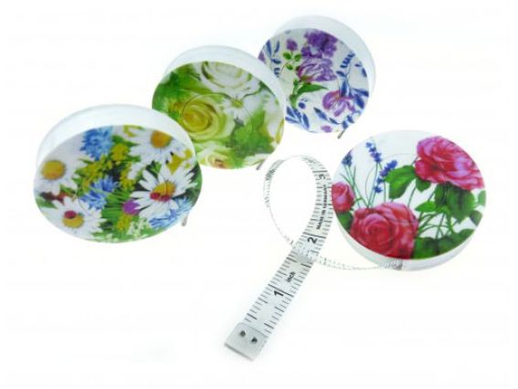 Сантиметровая лента в рулетке с декором Rolfix decor ЦВЕТЫ, 150см, 10мм, 80103D-Blume, Rollfix decor Blume Hoechstmass, Германия