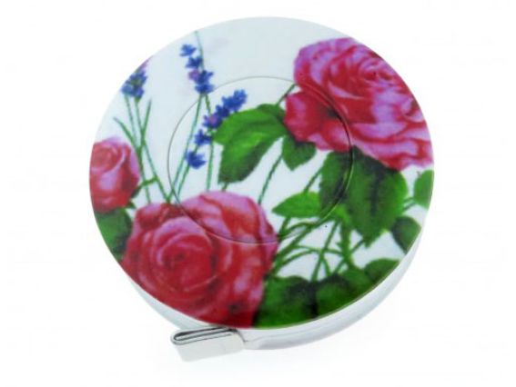 Сантиметр рулетка Rolfix decor ЦВЕТЫ, 150 см, 10мм, Blume, Hoechstmass Розовые розы