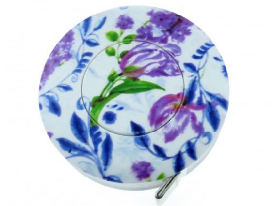 Сантиметр рулетка Rolfix decor ЦВЕТЫ, 150 см, 10мм, Blume, Hoechstmass Сиреневые цветы