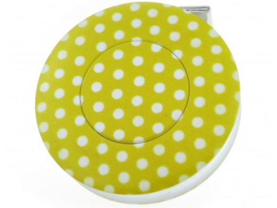 Сантиметр рулетка Rolfix decor ГОРОШЕК, 150 см, 10мм, DOTS, Hoechstmass Желтый