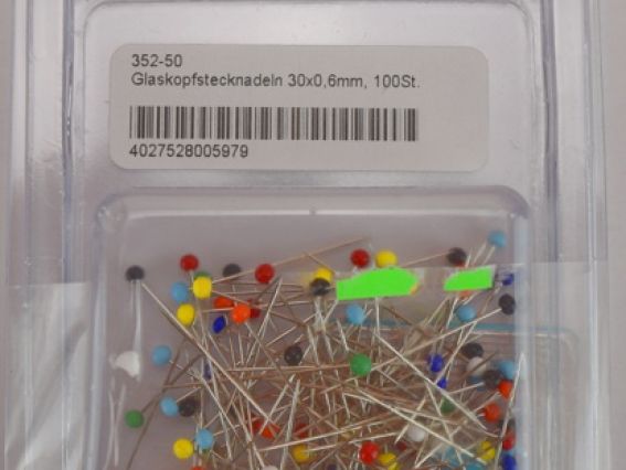 Кравецькі Шпильки , сталеві 30х0,6 мм, 100 шт/уп, арт 352-50 