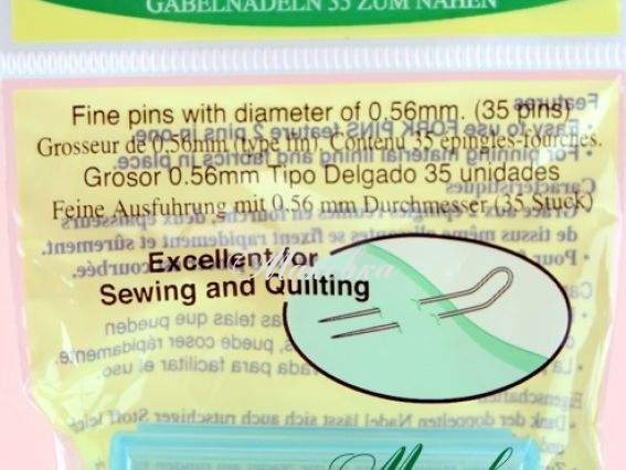Булавки подвійні, сталеві, 35 штук, Clover 240  Булавки подвійні, сталеві, 35 штук, Clover 240 
