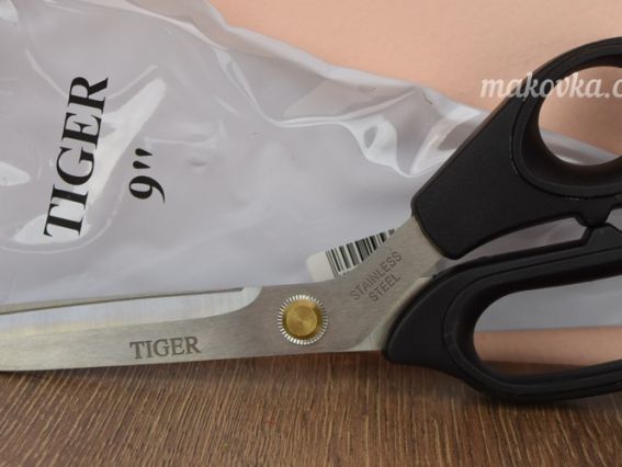 Ножницы закройщика длина 23 см, НС TIGER, GL119 с мелко-зубчатым лезвием Ножницы закройщика длина 23 см, НС TIGER, GL119 с мелко-зубчатым лезвием