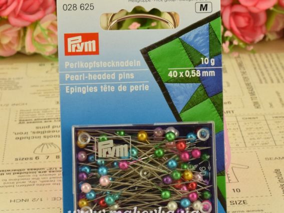 Prym 028625 Шпильки кравецькі зі скляними головками 0,58х40 мм, 10г