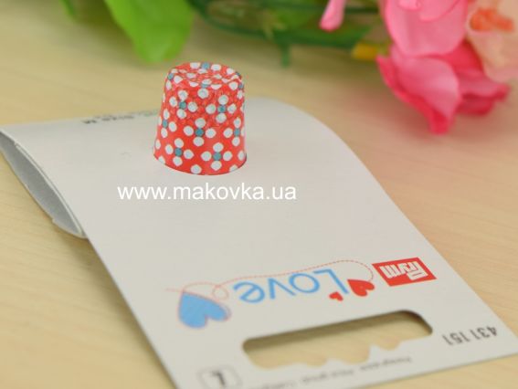 Металлический Наперсток с рисунком PL Prym 431150 серия LOVE  размер М средний
