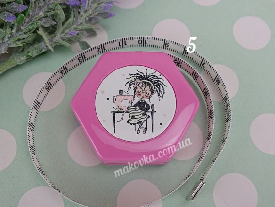 Сантиметр рулетка Моє хобі, багатокутна з магнітом, 86103MAG-1, 10мм, 150 см, 1 шт 5 дівчина що шиє