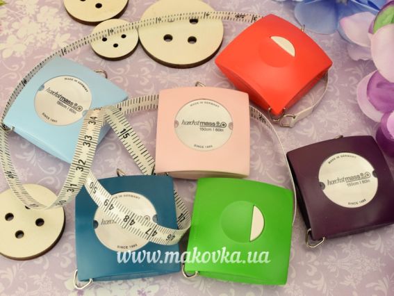 Сантиметровая лента в рулетке в виде подушечки Pillow Hoechstmass, 8мм, 150 см, 1 шт