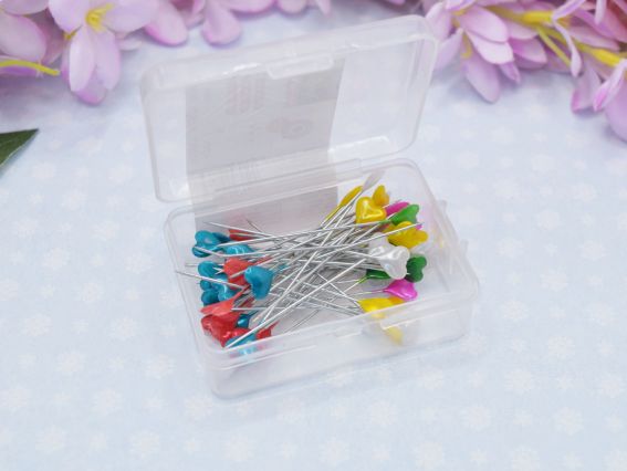 Кравецькі довгі Шпильки JYOTI з сердечком, сталь, довжина 55мм, 50шт у коробочці